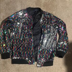 Sequin Multicolor Bomber Jacket
